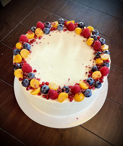 Mango-Stracciatella-Torte