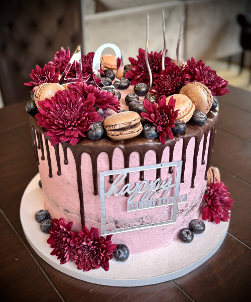 Waldbeer-Stracciatella-Torte