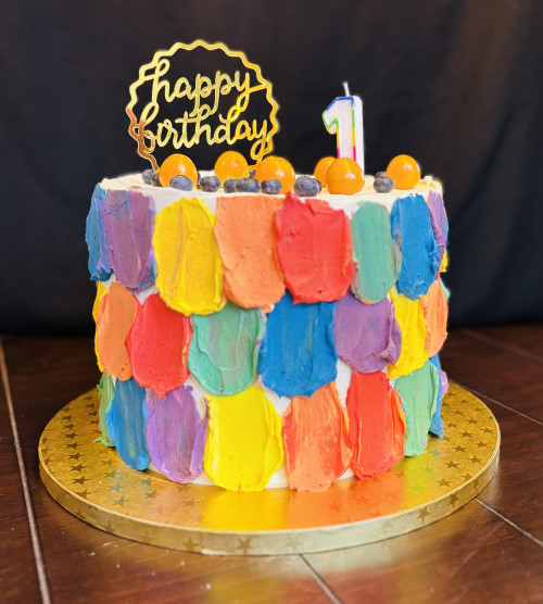 Kunterbunte Geburtstagstorte