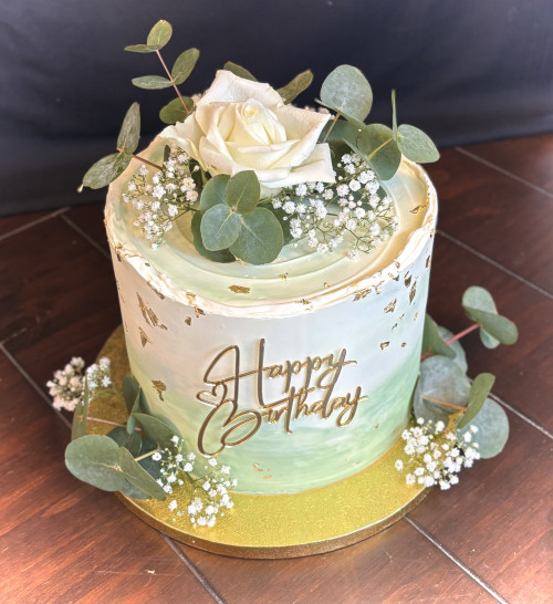 Greenery Geburtstagstorte