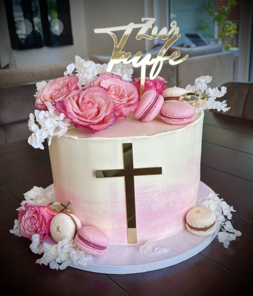 Tauf-Torte im Ombré Look